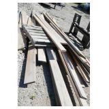 Pile of new lumber tongue in groove boards