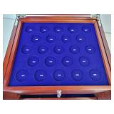 Beautiful Franklin Mint Kennedy US Half Dollar Case (Empty) - Holds from 1964 to 2014