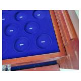 Beautiful Franklin Mint Kennedy US Half Dollar Case (Empty) - Holds from 1964 to 2014