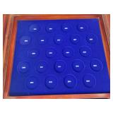 Beautiful Franklin Mint Kennedy US Half Dollar Case (Empty) - Holds from 1964 to 2014