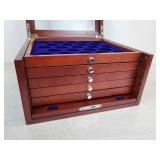 Beautiful Franklin Mint Kennedy US Half Dollar Case (Empty) - Holds from 1964 to 2014