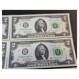 (10) Sequential $2 Bills - Dated 2017