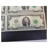 (10) Sequential $2 Bills - Dated 2017