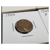 (10) US Lincoln Wheat Cents - Graded VF to XF