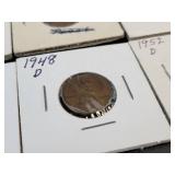 (10) US Lincoln Wheat Cents - Graded VF to XF