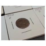 (10) US Lincoln Wheat Cents - Graded VF to XF
