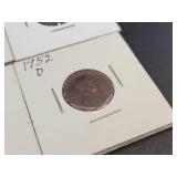 (10) US Lincoln Wheat Cents - Graded VF to XF