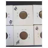 (10) US Lincoln Wheat Cents - Graded VF to XF