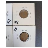 (10) US Lincoln Wheat Cents - Graded VF to XF