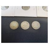 (6) Barber US Dimes - 90% Silver - Graded from AG to G