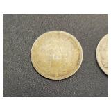 (6) Barber US Dimes - 90% Silver - Graded from AG to G