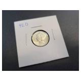 1942-D Mercury US Dime - 90% Silver - Graded AU