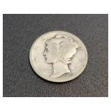 1935 Mercury US Dime - 90% Silver - Graded G