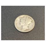 1936 Mercury US Dime - 90% Silver - Graded G