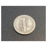1936 Mercury US Dime - 90% Silver - Graded G