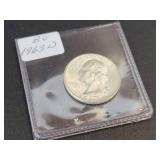 1963-D Washington US Quarter Dollar - 90% Silver - Graded BU