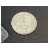 1963-D Washington US Quarter Dollar - 90% Silver - Graded BU