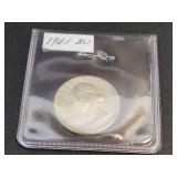 1961 Washington US Quarter Dollar - 90% Silver - Graded BU