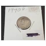 1940-D Mercury US Dime - 90% Silver - Graded F