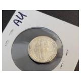 1944-D Mercury US Dime - 90% Silver - Graded AU