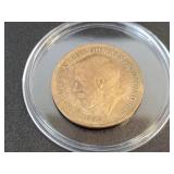 1920 UK One Penney - Solid Bronze - Graded VG