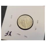 1943-D Mercury US Dime - 90% Silver - Graded XF