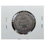 1891 Seated Liberty US Dime - 90% Silver - Graded VF