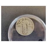1928 Standing Liberty US Quarter Dollar - 90% Silver - Graded G