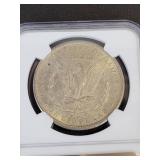1887-S Silver Morgan Dollar - 90% Silver - Graded AU55 by NGC