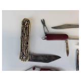 Lot of (10) Vintage and Promotional Pocket Knives - Includes VICTORINOX Swiss Army Knife - and More!