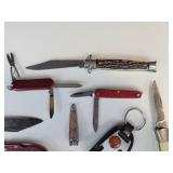 Lot of (10) Vintage and Promotional Pocket Knives - Includes VICTORINOX Swiss Army Knife - and More!
