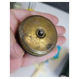 Vintage Jewelry Box with Belt Buckles, Tools, Vintage Dater Stamp (Latest year is 1935), Brass Measuring Tape, and More!