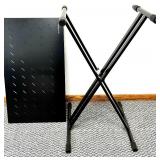 GATOR FRAMEWORKS Double X Braced Keyboard Stand with Shelf to Turn into DJ Table