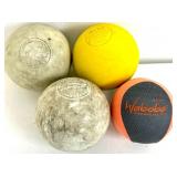 Various LaCrosse Goalie and Other Sticks with REEBOK LaCrosse Bag and Balls