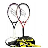 3 Tennis Racquets - STRUCTURE EAR and BABLOAR NADAL Brands with one Cover
