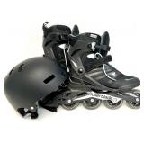 ROLLERBLADE PERFORMANCE US size 10 Rollerblades with BELL Helmet Size Medium