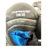 BAUER / UNDER ARMOR / REEBOX Brand HOCKEY GEAR with Metal Storage Bin