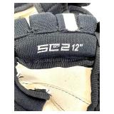 BAUER / UNDER ARMOR / REEBOX Brand HOCKEY GEAR with Metal Storage Bin