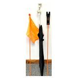 Golf Accessories / Umbrella / Flags / Golf Balls and Antique Golf Ball Retriever