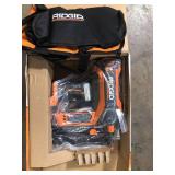 RIDGID 18V Brushless Cordless HYPERDRIVE 16-Gauge 2-1/2 in. Straight Finish Nailer(Tool Only), Belt Clip, Bag, Sample Nails  Customer Returns See Pictures