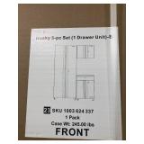 Husky 3-Piece Regular Duty Welded Steel Garage Storage System in Black  Customer Returns See Pictures