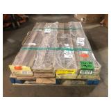 12 Boxes of TrafficMaster Grey Oak 7 mm T x 8 in. W Laminate Wood Flooring (23.9 sqft/case)  Customer Returns See Pictures