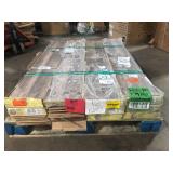 12 Boxes of TrafficMaster Grey Oak 7 mm T x 8 in. W Laminate Wood Flooring (23.9 sqft/case)  Customer Returns See Pictures