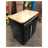 Husky Ready-to-Assemble 24-Gauge Steel 1-Drawer 2-Door Garage Base Cabinet in Black (28 in. W x 33 in. H x 18 in. D)  No keys Customer Returns See Pictures