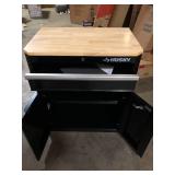 Husky Ready-to-Assemble 24-Gauge Steel 1-Drawer 2-Door Garage Base Cabinet in Black (28 in. W x 33 in. H x 18 in. D)  No keys Customer Returns See Pictures