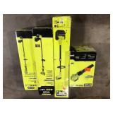Lot of Assorted Ryobi Lawn Care Items Various Models and Conditions  Customer Returns See Pictures