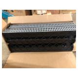 RELN Storm Drain Deep Series 5 in. W x 5.25 in. D x 39.4 in. L Channel Drain Kit with Gray Grate (6-Pack)   Customer Returns See Pictures