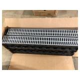 RELN Storm Drain Deep Series 5 in. W x 5.25 in. D x 39.4 in. L Channel Drain Kit with Gray Grate (6-Pack)   Customer Returns See Pictures