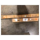 Lot of 6 ft./72 in. Frosted Black Sliding Barn Door Hardware Track Kit for Single with Non-Routed Floor Guide and WINSOON  4 ft. /48 in. Frosted Black Sliding Barn Door Track and Hardware Kit for Doub