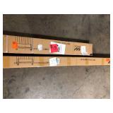 Lot of 6 ft./72 in. Frosted Black Sliding Barn Door Hardware Track Kit for Single with Non-Routed Floor Guide and WINSOON  4 ft. /48 in. Frosted Black Sliding Barn Door Track and Hardware Kit for Doub